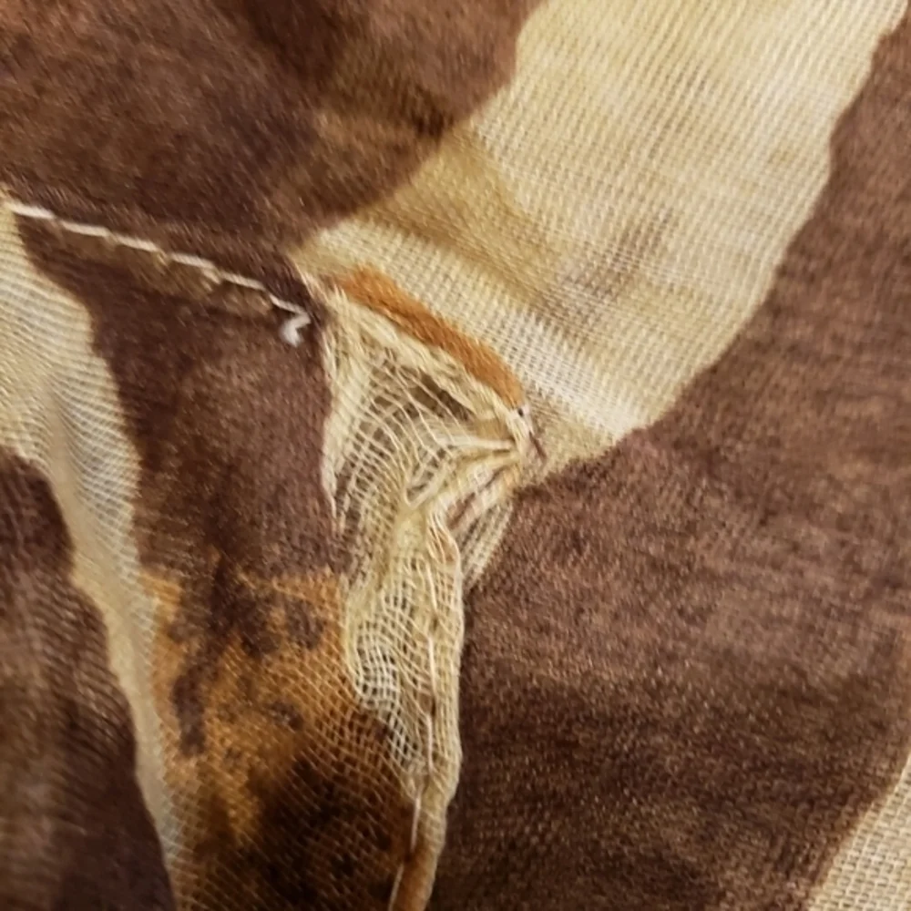NWT ‎ Shades of Brown Zebra Large Scarf